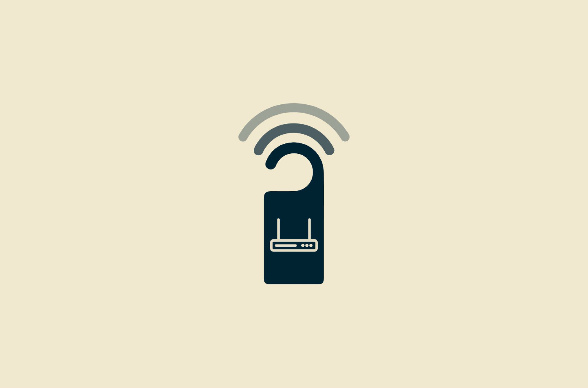 Hotel door card with the Wi-Fi symbol.