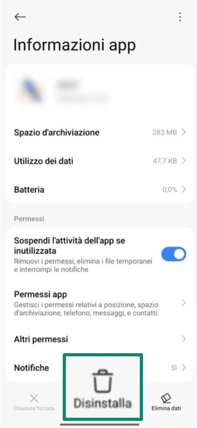 Tap Uninstall It